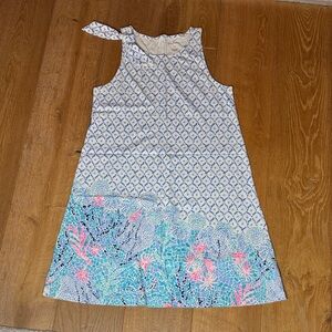Lilly Pulitzer White and Blue Womens Dress size M New